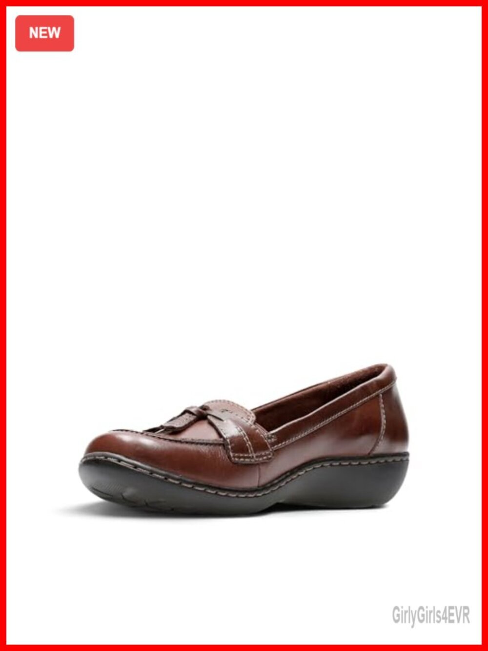 Faux Leather Slip-On Loafers with Ortholite Footbed Tassel Detail